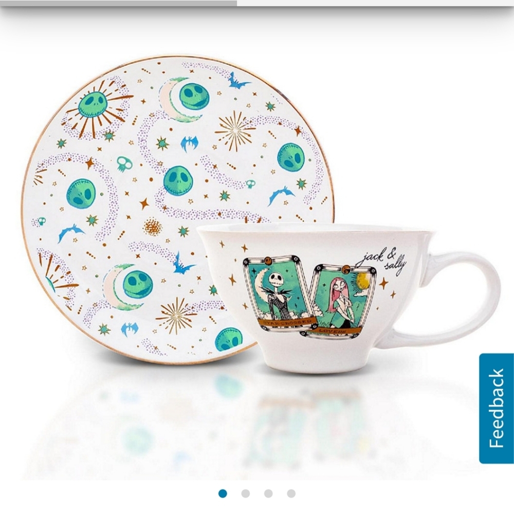 Disney The Nightmare Before Christmas Tarot Cards Ceramic Teacup and Saucer Set